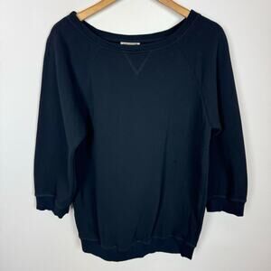 SEMI-COUTURE Erika Cavallini Black Clara Sweatshirt  Size Medium Made in Italy